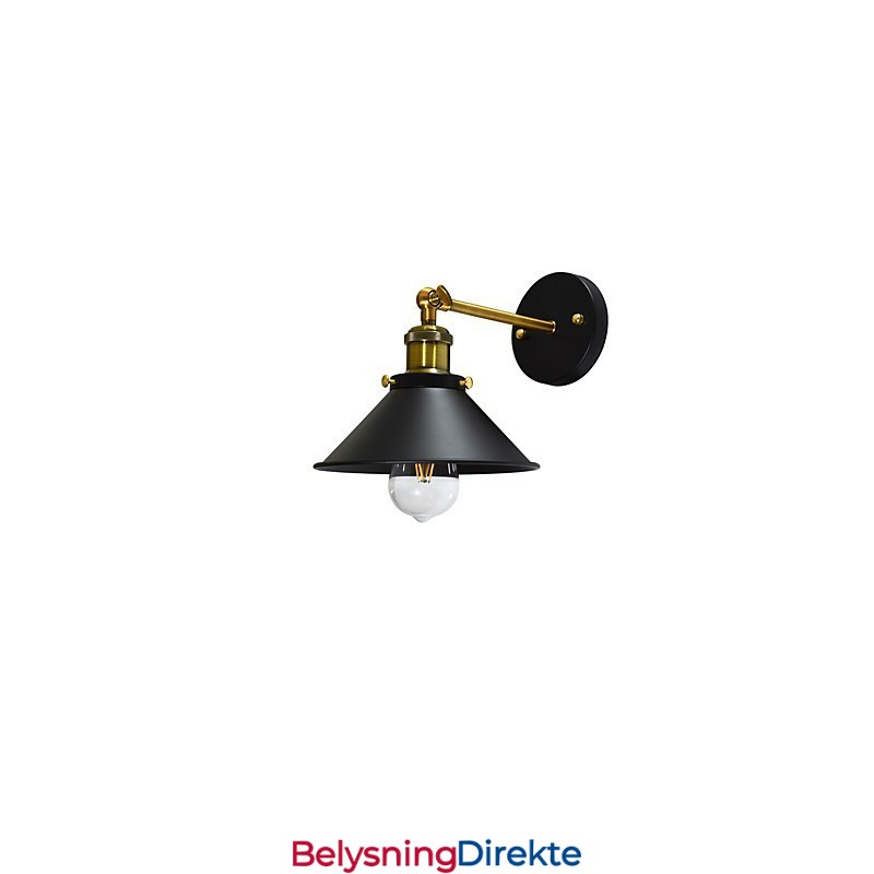 Mal Enkeltvegg Jernvegglampe Dum Svart Lyssabellampe På Veggen