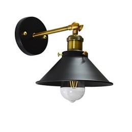 Mal Enkeltvegg Jernvegglampe Dum Svart Lyssabellampe På Veggen