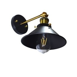 Mal Enkeltvegg Jernvegglampe Dum Svart Lyssabellampe På Veggen