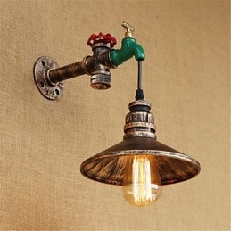 Landlig Retro-Maleri I Ministil Med Omgivende Lys, Vegglampe
