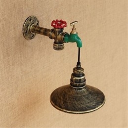 Landlig Retro-Maleri I Ministil Med Omgivende Lys, Vegglampe