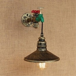 Landlig Retro-Maleri I Ministil Med Omgivende Lys, Vegglampe
