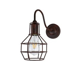 Vegglampe Vegglampe Rustfarget Retro Vegglampe