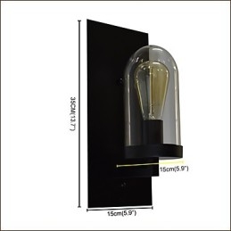 Malt Stålvegglampe Dum Svart Amerikansk Kaffedekorasjon Retro Vegglampe Lyssabellampe På Vegg