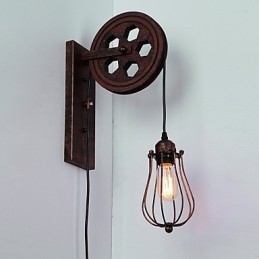 Industriell Retro Jernvegglampe Kreativ Personlighet Løftetrinsevegglampe