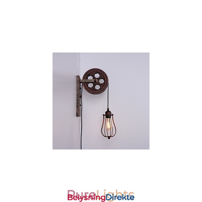 Industriell Retro Jernvegglampe Kreativ Personlighet Løftetrinsevegglampe