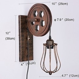 Industriell Retro Jernvegglampe Kreativ Personlighet Løftetrinsevegglampe