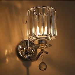 Krystall Moderne Samtids Galvanisert Opplyst Vegglampe Vegglampe