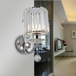 Krystall Moderne Samtids Galvanisert Opplyst Vegglampe Vegglampe