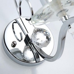 Krystall Moderne Samtids Galvanisert Opplyst Vegglampe Vegglampe