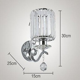 Krystall Moderne Samtids Galvanisert Opplyst Vegglampe Vegglampe
