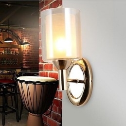 Moderne Samtids Galvanisert Opplyst Vegglampe Vegglampe