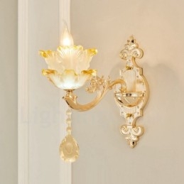Enkelt Lys Tradisjonell Klassisk Stue Spisestue Soverom Metall Luksuriøs Innendørs Vegglampe