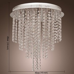 Moderne Samtids Krystall Mini Stil Galvanisert Metall Innfelt Montering