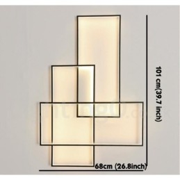 Moderne, Moderne Taklampe I Aluminium, Veggmontert Med Fjernkontrolldimmer For Stue, Soverom