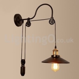 Retro Innfelt Vegglampe Midtgang Bar Kafé Soverom Arbeidsrom Loft Trinse Vegglampe