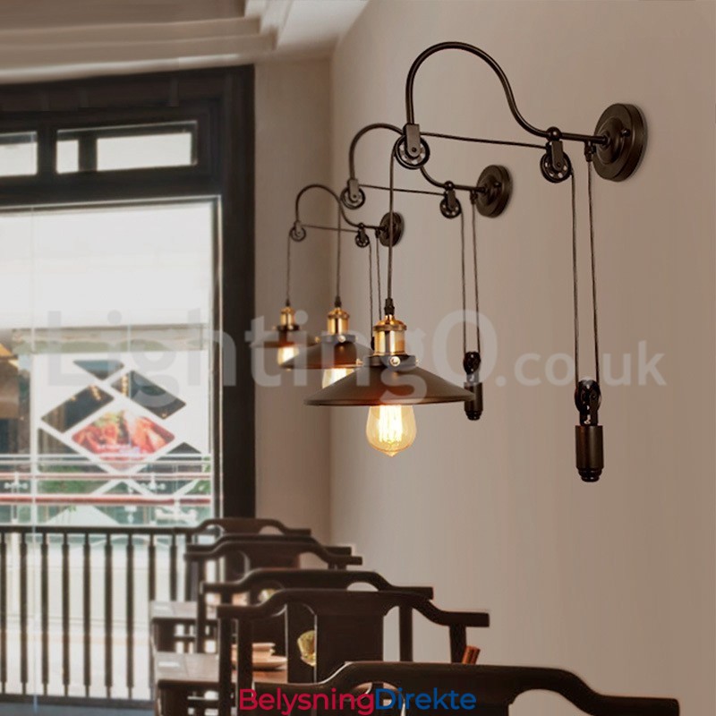 Retro Innfelt Vegglampe Midtgang Bar Kafé Soverom Arbeidsrom Loft Trinse Vegglampe