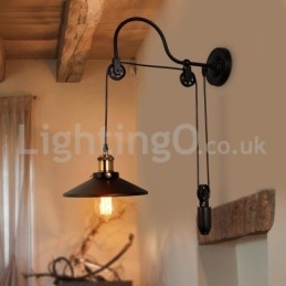 Retro Innfelt Vegglampe Midtgang Bar Kafé Soverom Arbeidsrom Loft Trinse Vegglampe