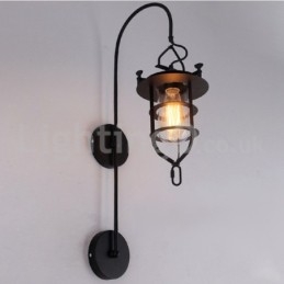 Retro Dock-Vegglampe Svart Wharf-Vegglamper Dock-Vegglampe Restaurant Stue Kafé Bar Klesbutikk