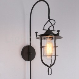 Retro Dock-Vegglampe Svart Wharf-Vegglamper Dock-Vegglampe Restaurant Stue Kafé Bar Klesbutikk