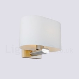 Moderne, Samtidskunstnerisk Vegglampe I Tre I Rustfritt Stål Med Glassskjerm For Midtgang, Bar, Kafé, Soverom, Arbeidsrom, Loft, Trinse-Vegglampe