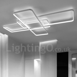 Moderne, Moderne Taklampe I Aluminium, Veggmontert Med Fjernkontrolldimmer For Stue, Soverom, Kan Også Brukes Som Vegglampe