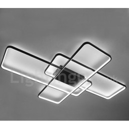 Moderne, Moderne Taklampe I Aluminium, Veggmontert Med Fjernkontrolldimmer For Stue, Soverom, Kan Også Brukes Som Vegglampe