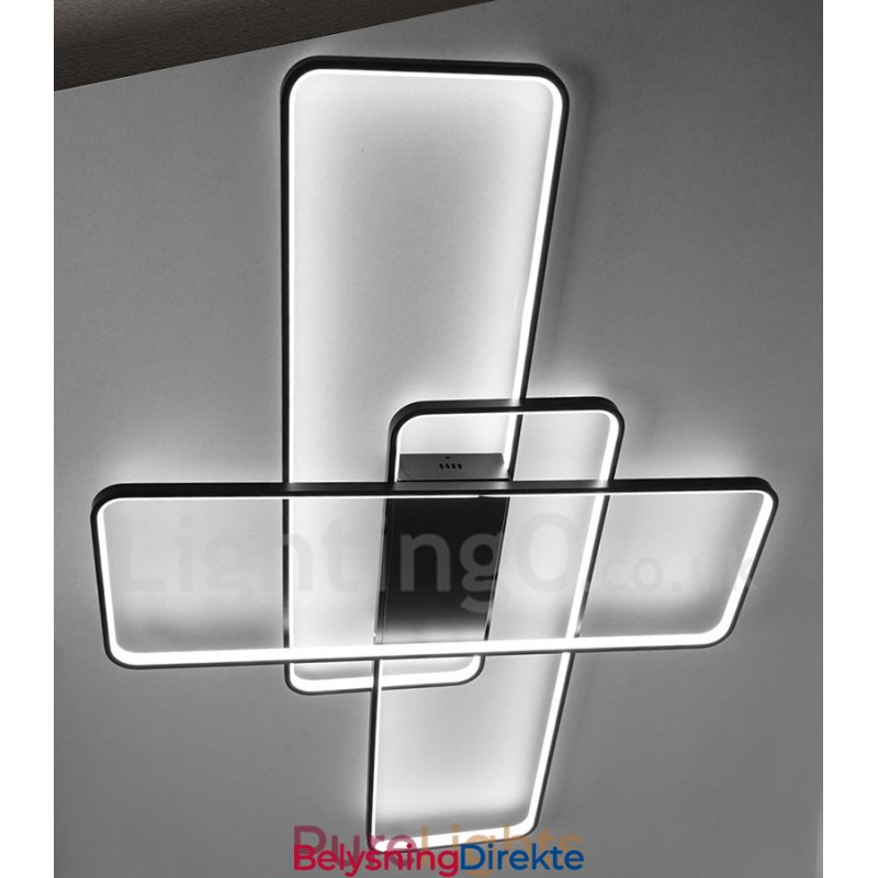 Moderne, Moderne Taklampe I Aluminium, Veggmontert Med Fjernkontrolldimmer For Stue, Soverom, Kan Også Brukes Som Vegglampe