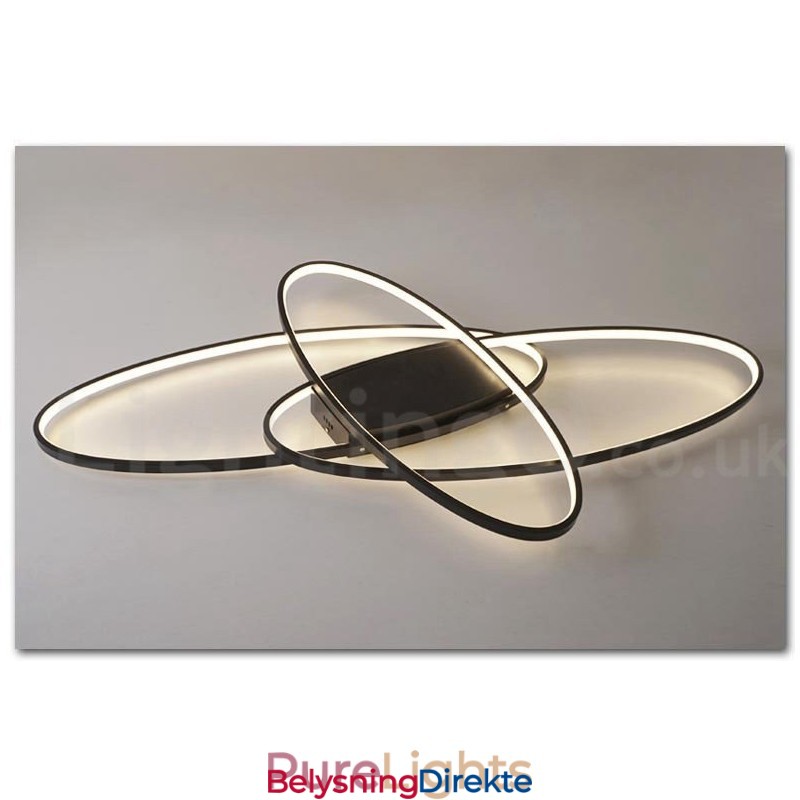 Dimmbar Oval Moderne Samtidskunst Taklampe I Aluminium Innfelt Lampe For Stue Soverom Kan Også Brukes Som Vegglampe