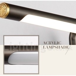 Ipmirror-Lampe Baderomslamper Vegglamper I Ren Messing Med Akrylskjerm Sminkebelysning