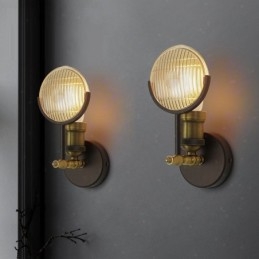 Rustikk Retro Vintage Vegglampe Med 1 Lys Med Glassskjerm, Spesielt For Hotell, Kontor, Utstillingslokale, Stue, Spisestue