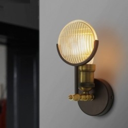 Rustikk Retro Vintage Vegglampe Med 1 Lys Med Glassskjerm, Spesielt For Hotell, Kontor, Utstillingslokale, Stue, Spisestue
