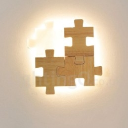 Vegglampe I Tre Med Akrylskjerm Moderne, Moderne Vegglampe I Tre Og Bambus