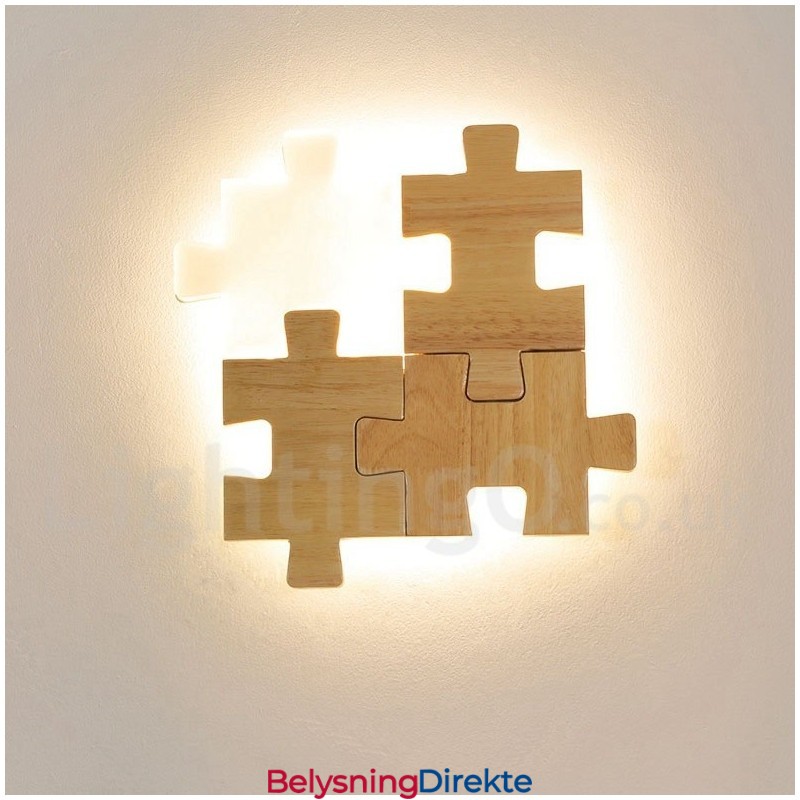 Vegglampe I Tre Med Akrylskjerm Moderne, Moderne Vegglampe I Tre Og Bambus