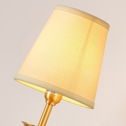 Luksuriøs Rustikk Retro Vintage Vegglampe Med 1 Lys Og Stoffskjerm I Ren Messing, Spesialtilpasset Til Hotell, Soverom, Utstillingslokale, Stue, Spisestue