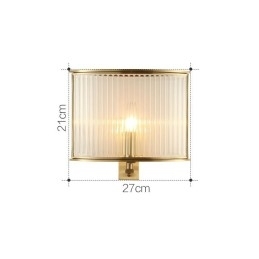 Luksuriøs Rustikk Retro Vintage Vegglampe Med 1 Lys Og Glassskjerm I Ren Messing