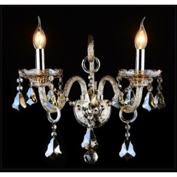 Lys Matchende Konjakkfarget K9 Krystalllys Retro Glassvegglampe
