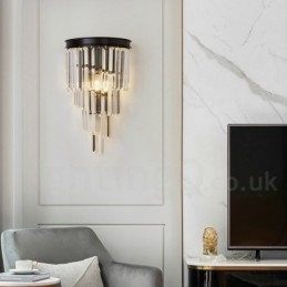 Moderne Luksuriøs K9 Krystallvegglampe Med Krystallskjerm