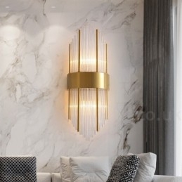 Moderne Luksuriøs K9 Krystallvegglampe Med Krystallskjerm
