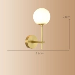 Moderne Molecules Bean-Vegglampe Med Kuleformet Glassskjerm