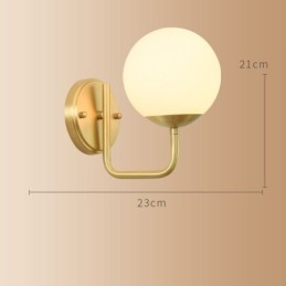 Moderne Molecules Bean-Vegglampe Med Kuleformet Glassskjerm