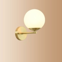 Moderne Molecules Bean-Vegglampe Med Kuleformet Glassskjerm