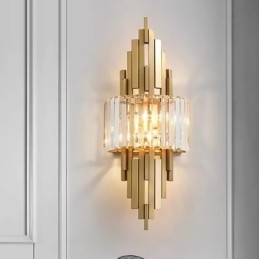Postmoderne Luksuriøs Krystallvegglampe Stue Tv Bakgrunnsvegg Soverom Nattbordslampe