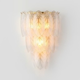 Nordisk Fransk Fjærkrystallvegglampe Postmodern Belysning Luksuriøs Stue Bakgrunnsvegg Korridorlignende Hotellpanelvegglampe