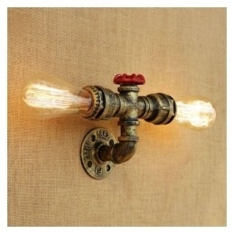 Vintage Retro Vannrør Industriell Vegglampe
