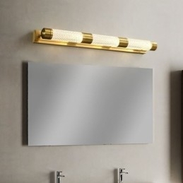 Vegglampe Messing Akryl Sylinder Speil Frontlampe
