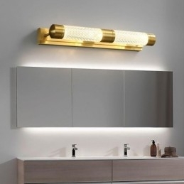 Vegglampe Messing Akryl Sylinder Speil Frontlampe
