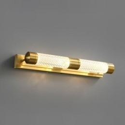 Vegglampe Messing Akryl Sylinder Speil Frontlampe