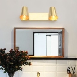 Nordisk Messing Speilfrontlampe Med Spotlight