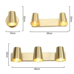 Nordisk Messing Speilfrontlampe Med Spotlight